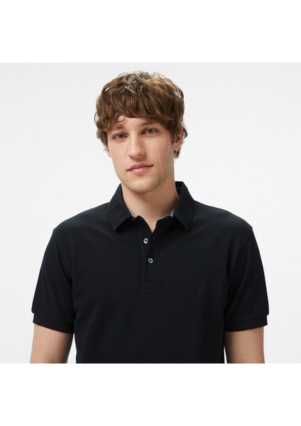 Erkek Siyah Classic Fit Polo