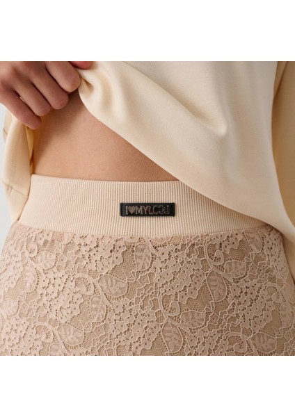 Kız Çocuk Beli Lastikli Dantel Etek fiyatları