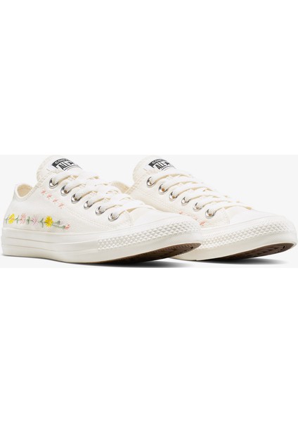 Chuck Taylor Embroidered Flowers Unisex Krem Sneaker fiyatları