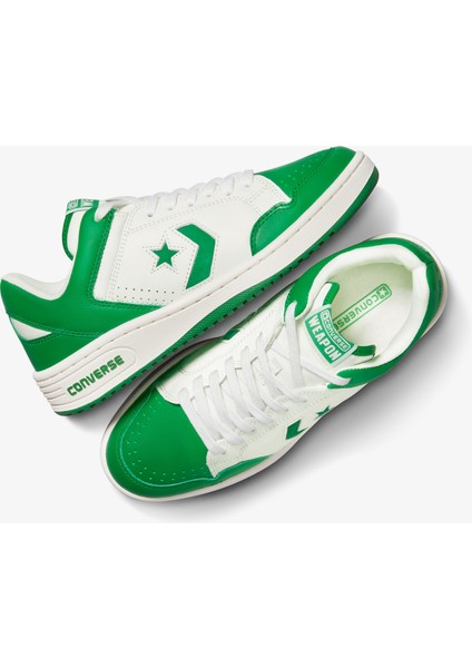 Weapon Unisex Yeşil Deri Sneaker indirimleri
