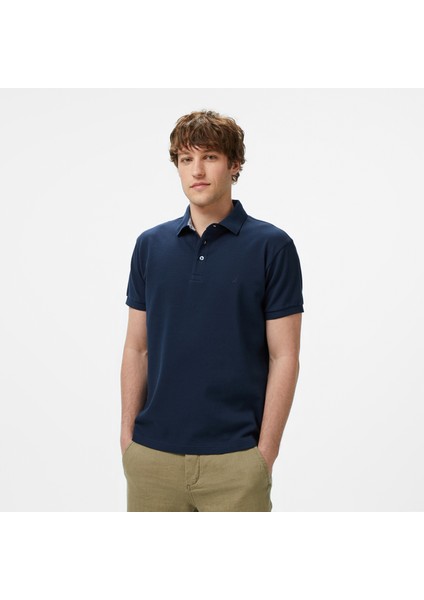 Erkek Lacivert Classic Fit Polo