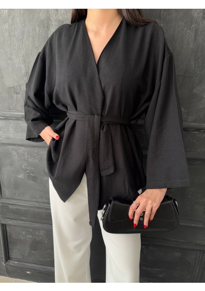 Kadın Kemerli Kimono fiyatları