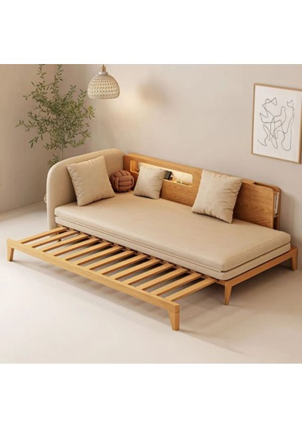 Daybed Doğal Ağaç Yataklı Dinlenme Koltuk