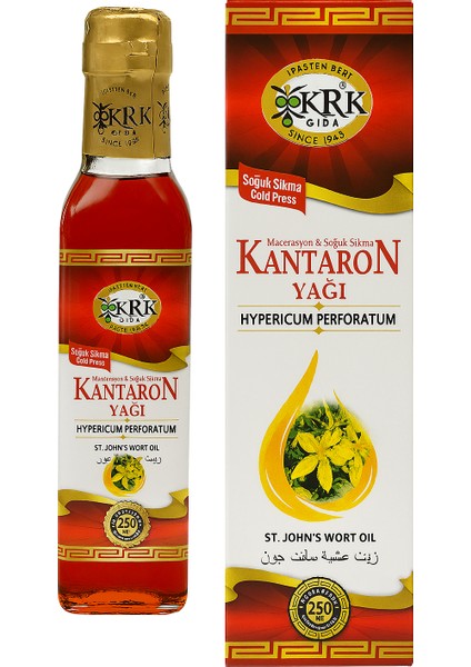 Kantaron Yağı 250 ml - Soğuk Sıkım, Saf, Bitkisel Yağ