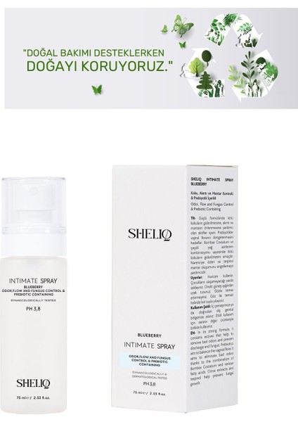 Genital Bölge Mantar ve Koku Giderici Floarayı Dengeleyen 75 ml Blueberry Intim Sprey