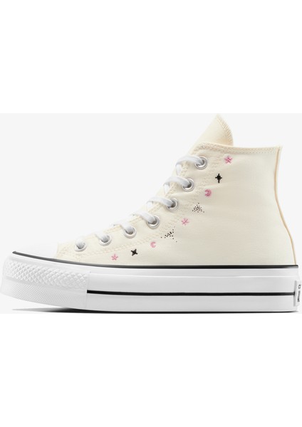 Chuck Taylor All Star Lift Platform Celestial Kadın Krem Sneaker fırsatları