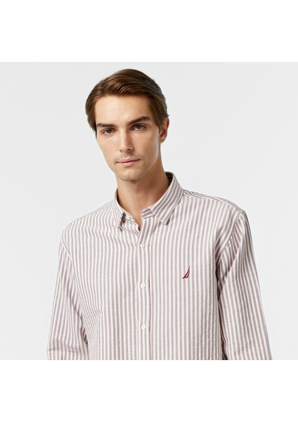 Erkek Bordo Classic Fit Gömlek