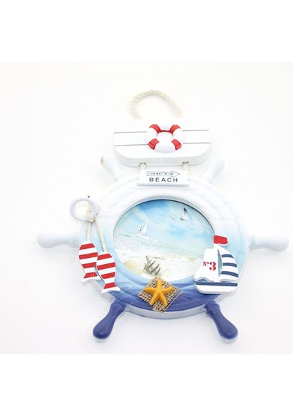 Ahşap Marin Dümenli Çerceve 25*23 cm