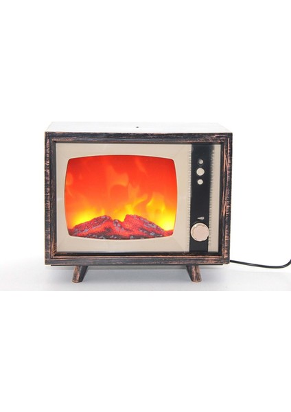 Tv Tasarımlı Ledli Şömine Lamba 18*22 cm