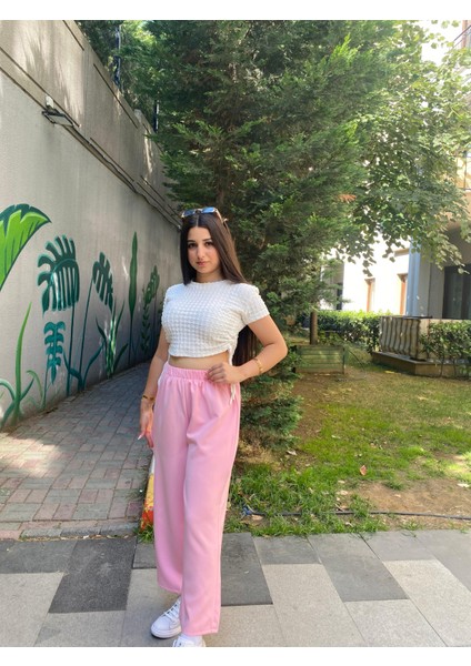 Kadın Beli Lastikli Bol Pantolon fırsatları