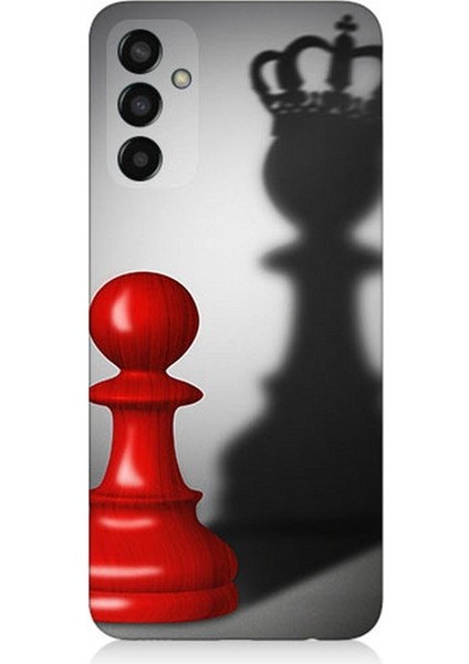 Samsung Galaxy M13 Uyumlu Piyonun Taçlı Hayali Desenli Silikon Kılıf
