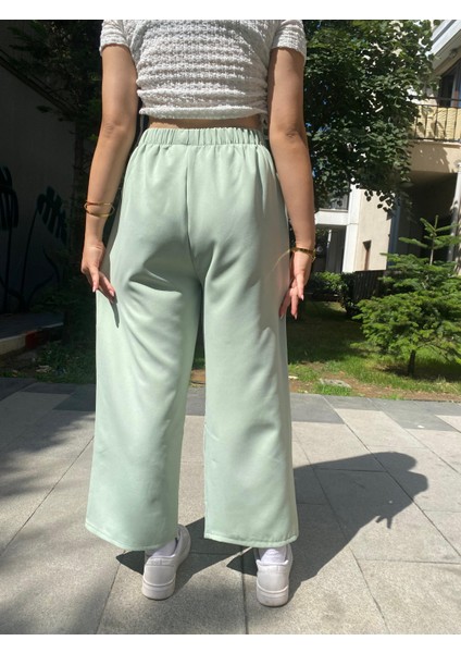 Kadın Beli Lastikli Bol Pantolon