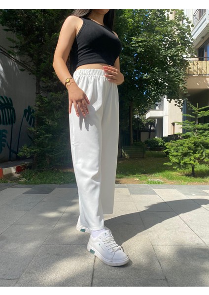 Kadın Beli Lastikli Bol Pantolon
