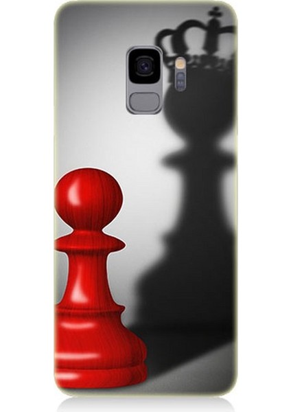 Samsung Galaxy S9 Uyumlu Piyonun Taçlı Hayali Desenli Silikon Kılıf