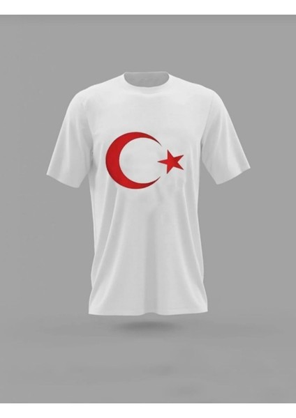 Unisex Çocuk Türk Bayrağı T-Shirt/ Türk Bayrağı T-Shirt/ay Yıldızlı T-Shirt
