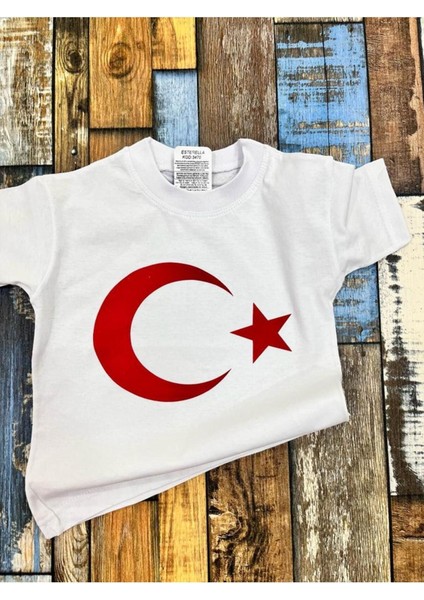 Unisex Çocuk Türk Bayrağı T-Shirt/ Türk Bayrağı T-Shirt/ay Yıldızlı T-Shirt fiyatları