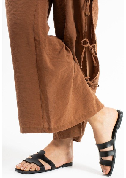 Siyah Biye Kadın Terlik Ev ve Dış Mekan Terliği modelleri