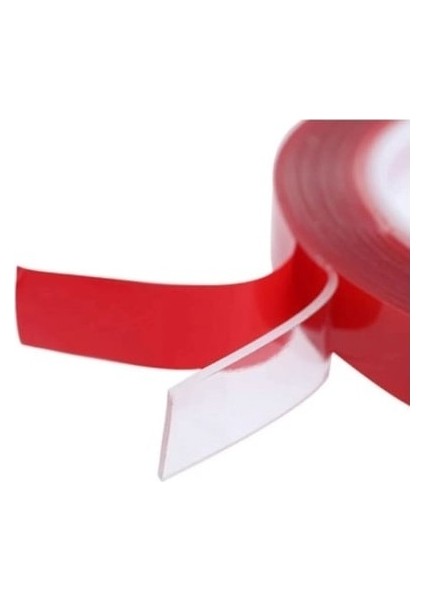 Dayanıklı Akrilik Çift Taraflı Yapışkanlı Taşıma Jel Bandı (1.8 cm x 3 Metre)