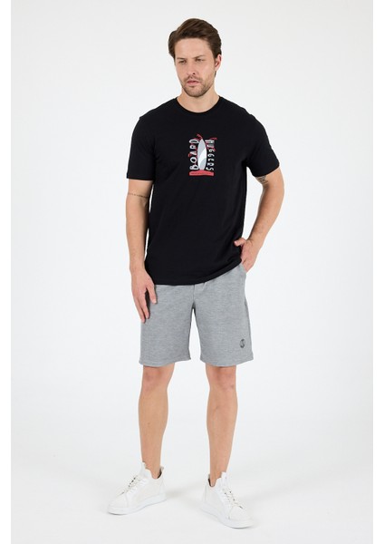 Erkek %100 Pamuk Bisiklet Yaka Kısa Kollu Baskılı T-Shirt Rahat ve Şık Günlük Erkek Tişört 0007 modelleri
