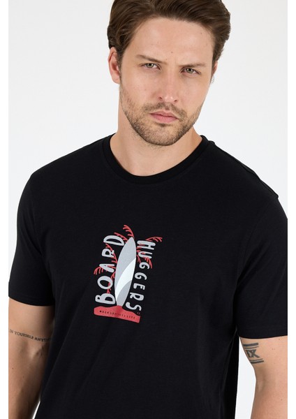 Erkek %100 Pamuk Bisiklet Yaka Kısa Kollu Baskılı T-Shirt Rahat ve Şık Günlük Erkek Tişört 0007 fırsatları