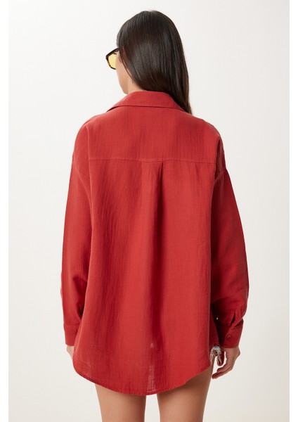 Oversize Basic Müslin Gömlek