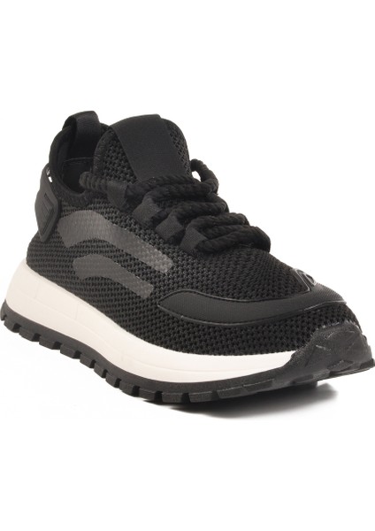 Siyah-Beyaz Memory Foarm Fileli Erkek Spor Ayakkabı Nepal M