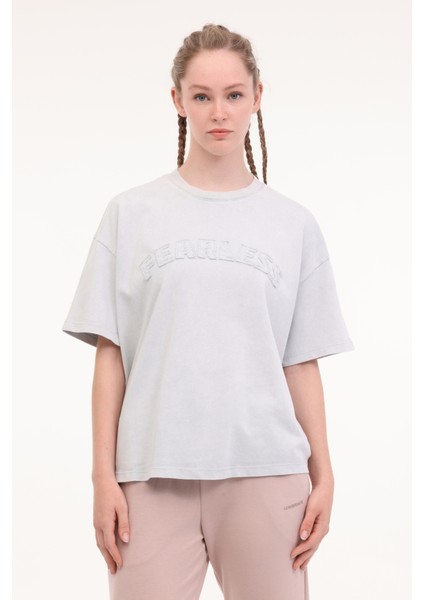 Wl Gale 11SY788 5fx Açık Gri Kadın Kısa Kol T-Shirt