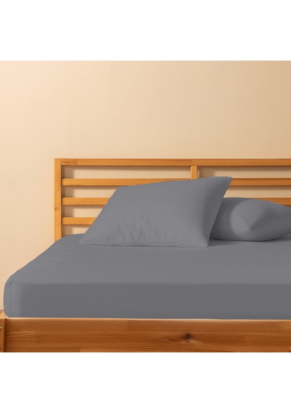 %100 Pamuklu Çift Kişilik Lastikli Çarşaf 160X200+30 | 50X70 Yastık Kılıfı ( 2 Adet )