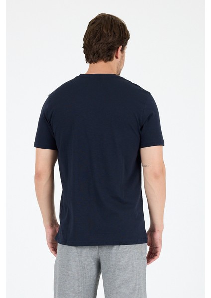 Erkek Sıfır Yaka Baskılı T-Shirt – %100 Pamuk – Rahat ve Tarz Kısa Kollu Erkek Tişört 0009 indirimleri