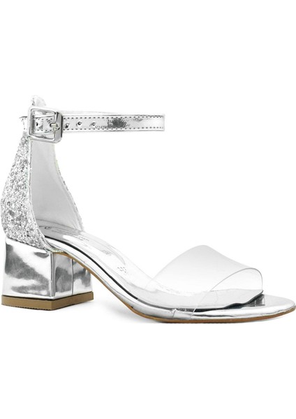 Luisa Gümüş Şeffaf Tek Bantlı Kız Çocuk Abiye Ayakkabı fiyatları