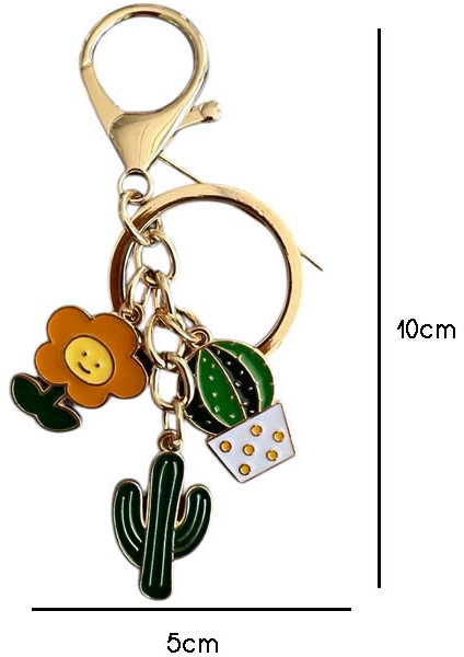 Kaktüs Metal Charm Anahtarlık fiyatları