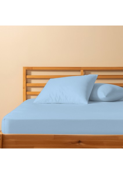 %100 Pamuklu Çift Kişilik Lastikli Çarşaf 160X200+30 | 50X70 Yastık Kılıfı ( 2 Adet )