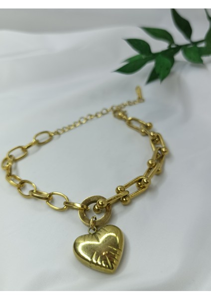 Kalp Charm Tfnny Zincir Kadın Bileklik modelleri