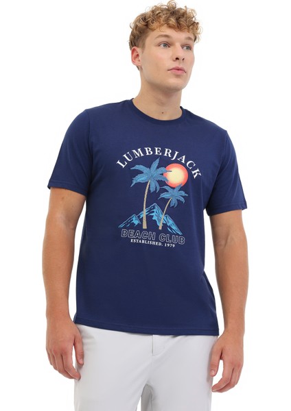 ml Jacop 11HL107 5fx Lacivert Erkek Kısa Kol T-Shirt