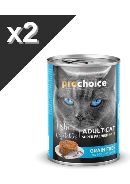 Yetişkin Kediler Için Tahılsız, Balık Etli ve Sebzeli Kedi Konservesi 400 gr