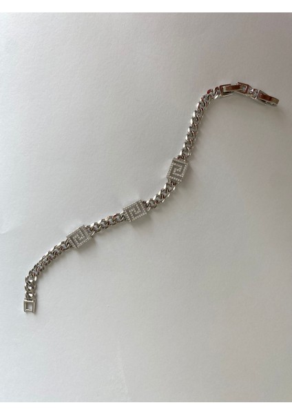 Xuping Kare Labirent Zirkon Taşlı Silver Bileklik indirimleri
