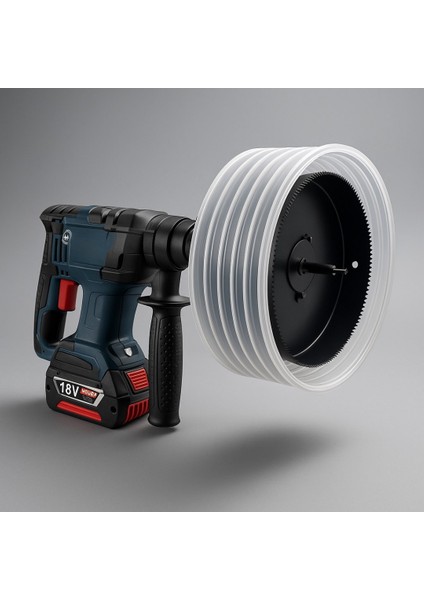 Nov-21 Körüklü Vantuzlu Matkap Ucu Toz Tutucu (240 Mm)