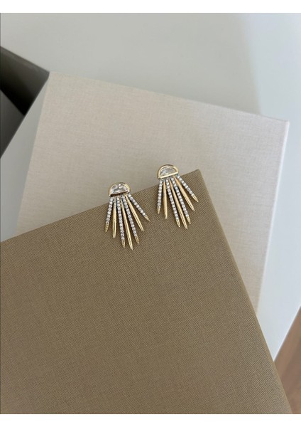 Taşlı Işıltı Küpe