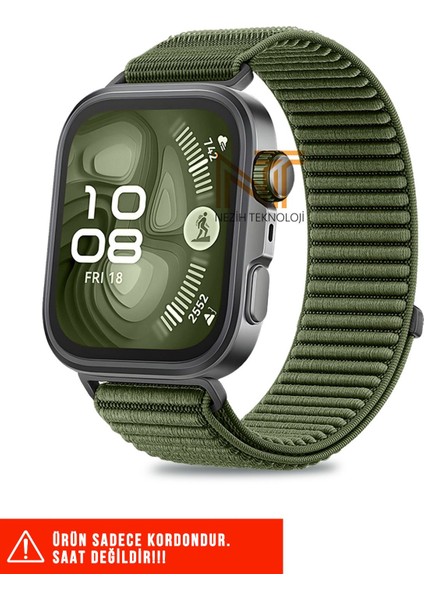 Huawei Fit 4 Pro / Fit 4 / Fit 3 Uyumlu Sportif Örgü Cırtlı Pratik Kordon