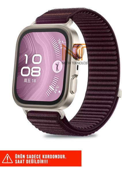 Huawei Fit 4 Pro / Fit 4 / Fit 3 Uyumlu Sportif Örgü Cırtlı Pratik Kordon