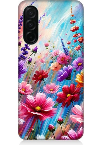 Samsung Galaxy A26 Uyumlu Renk Patlamasında Çiçek Tarlası Desenli Silikon Kılıf