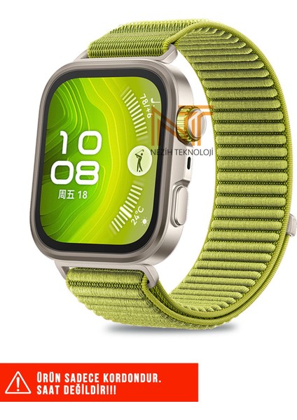 Huawei Fit 4 Pro / Fit 4 / Fit 3 Uyumlu Sportif Örgü Cırtlı Pratik Kordon