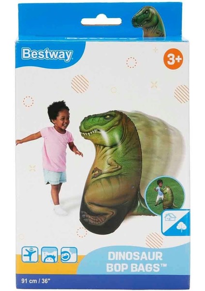 Bestway Dinazor Figürlü Hacı Yatmaz 112 cm 52287 Yeşil