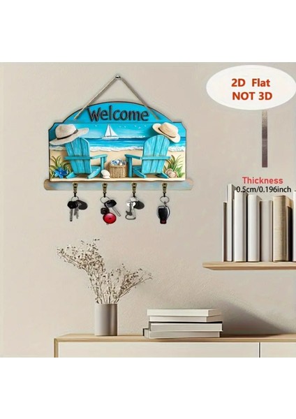 1. Dünya Savaşı 2d Zemin Planı, 1 Adet, Güzel Plaj Deniz Manzarası Ev Anahtar Askısı fiyatları