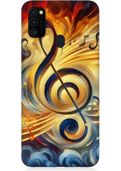 Samsung Galaxy M30S Uyumlu Müzikte Alevin Gücü Desenli Silikon Kılıf