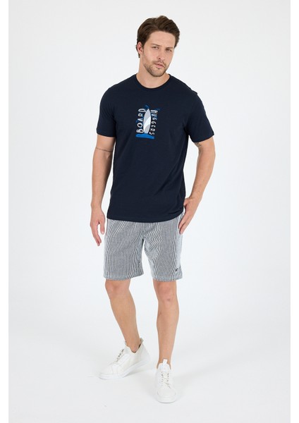 Erkek %100 Pamuk Bisiklet Yaka Kısa Kollu Baskılı T-Shirt Rahat ve Şık Günlük Erkek Tişört 0007 modelleri