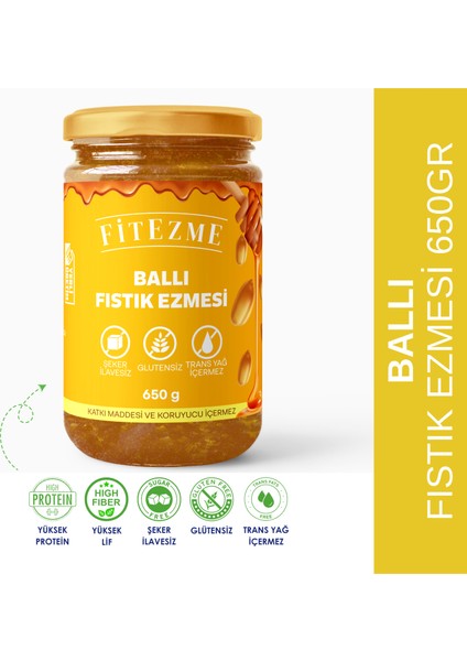 Fit Ezme Ballı Fıstık Ezmesi 650g