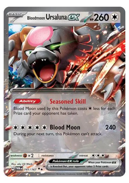 Bloodmoon Ursaluna Ex 141/167 Double Rare Oyun Kartı