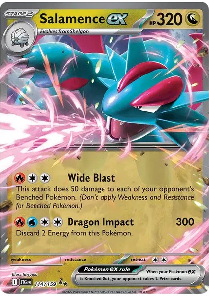 Salamence Ex 114/159 Double Rare Oyun Kartı