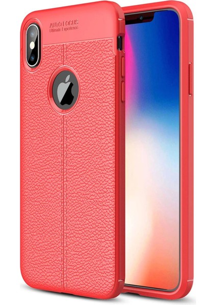 Newface Iphone x Kılıf Auto Focus Kapak - Kırmızı